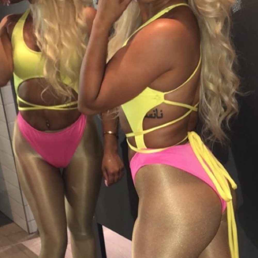 Neon & Pink Bodysuit/Swimsuit